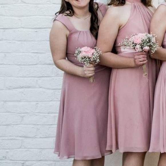 Azazie Hannah in Dusty Rose - Picture 6 of 7